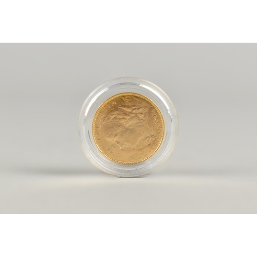 55 - A Swiss 1922 Franc Helvetia Gold Coin, 3.2gms