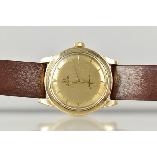 49 - A Vintage Omega Seamaster Automatic Wristwatch, Gold Coloured Face with Dauphine Hands, Arrow Hour I... 