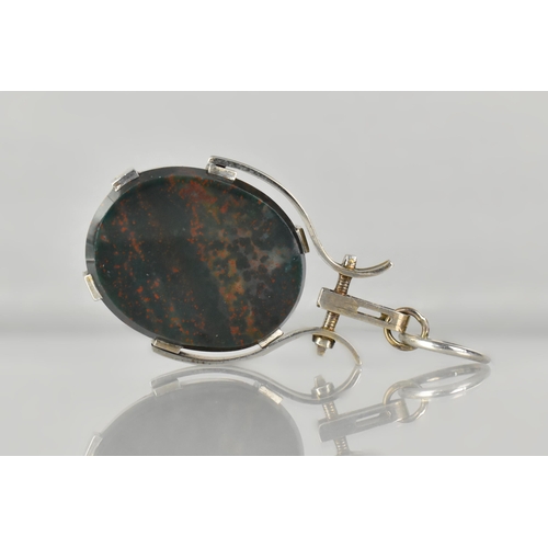 13 - A Large and Unusually Designed Spinning Fob/Pendant of Brutalist/Modernist Design Mounted in White M... 