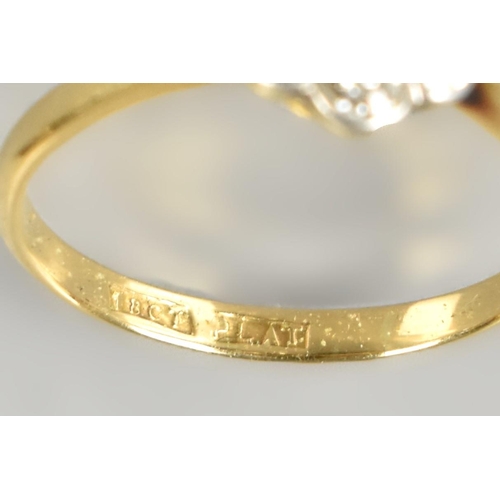 14 - A Diamond, 18ct Gold and Platinum Daisy Cluster Ring, Early 20th Century, Grain Set Old Round Cut Di... 