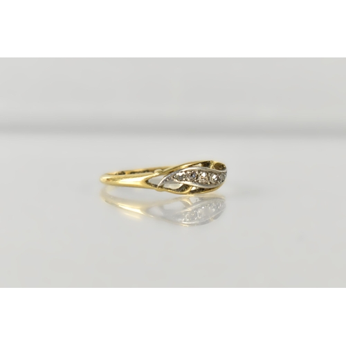 34 - A Five Stone Diamond and 18ct Gold Ring, Five Graduated Old Round Cut Diamonds, Largest Approx 1.65m... 