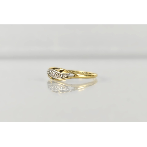 34 - A Five Stone Diamond and 18ct Gold Ring, Five Graduated Old Round Cut Diamonds, Largest Approx 1.65m... 