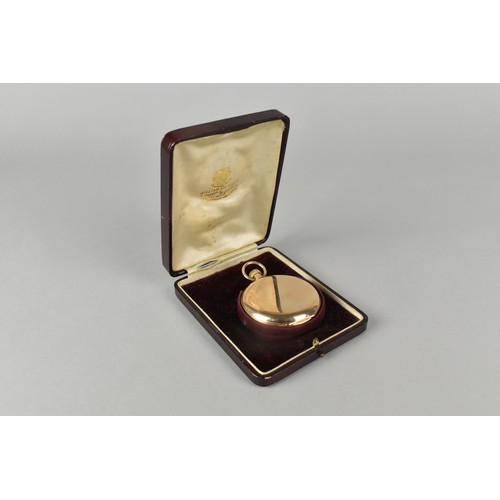 43 - A 9ct Gold Cased Waltham Full Hunter Pocket Watch, White Enamel Dial with Arabic Numerals and Subsid... 