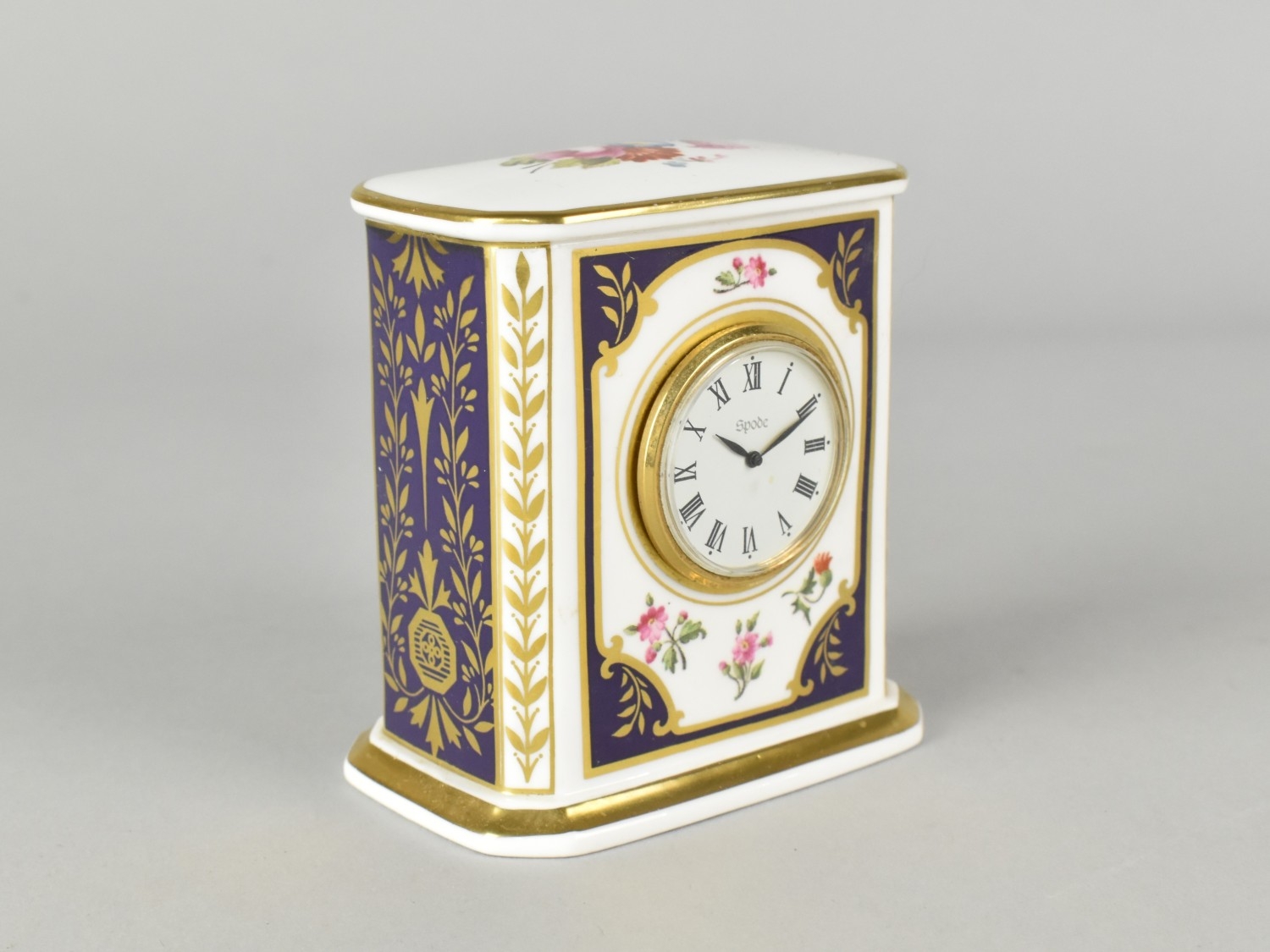 A Spode Cabinet Collection Clock, 8.5cm high