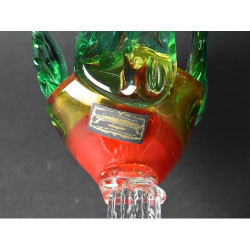 50 - A Mid 20th Century 'Venetian Art Glass Company' Glass Rooster, 28cm high