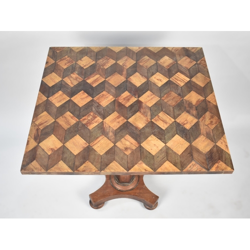 19 - A 19th Century Mahogany Ladies Work Table with Single Long Drawer over Pull Out Wool Slide and Match... 