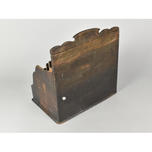 26 - A 19th Century Desktop Stationery or Letter Rack, Some Loss to Right Side, 29cms Wide and 29cms High