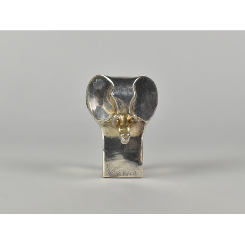 3 - A Heavy Polished Pewter Paperweight in the Form of an Elephant By Dansk Designs, Japan, 6cms High