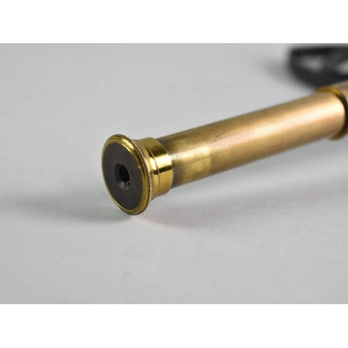 37 - A Leather Cased Three Drawer Telescope, 15cms Long when Closed