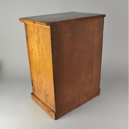 39 - An Edwardian Oak Seven Drawer Collectors Chest, Some Loss of Veneer to Left Side, 38cms Wide by 26cm... 
