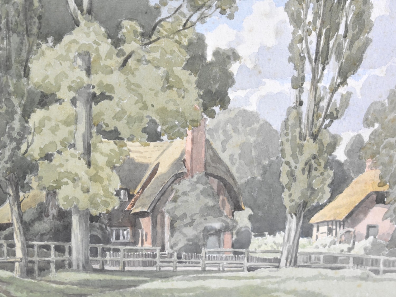 A Framed George Cooper (1920-1940) Watercolour, Cottages at Clifton ...