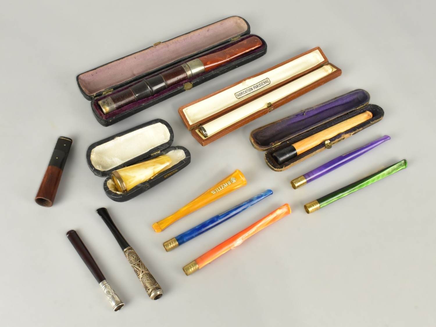 A Collection of Various Vintage Cheroot Holders