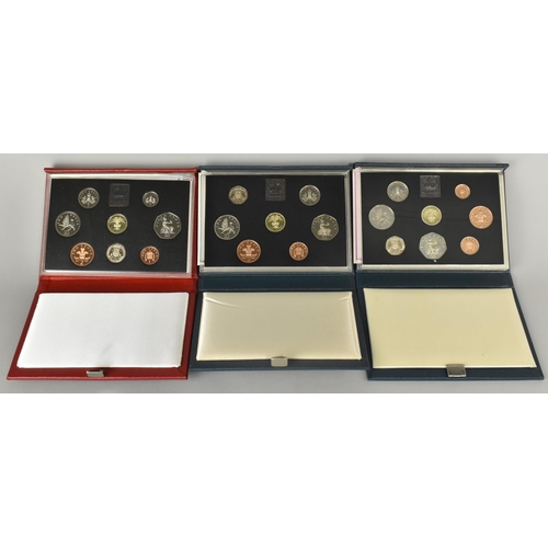61 - Three Boxed Royal Mint Proof Coin Sets for 1990, 1984 and 1985