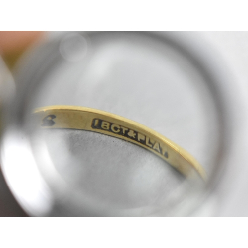 42 - A Collection of Three Diamond and 18ct Gold Rings to include European Cut Trilogy Example, Largest S... 