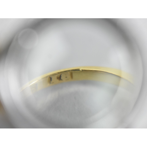 42 - A Collection of Three Diamond and 18ct Gold Rings to include European Cut Trilogy Example, Largest S... 