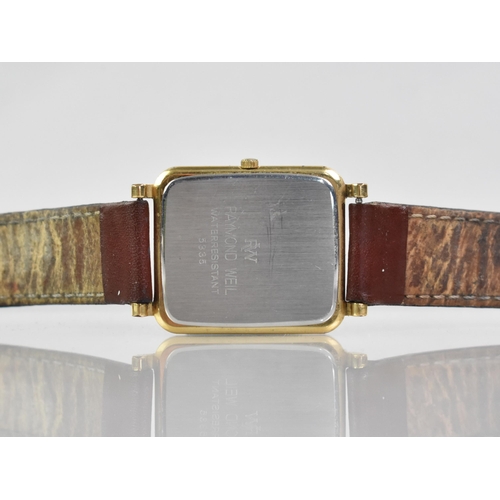 46 - A Boxed Raymond Weil Wristwatch, Textured White Face with Gilt Hour Indicators and Hands, Date Apert... 