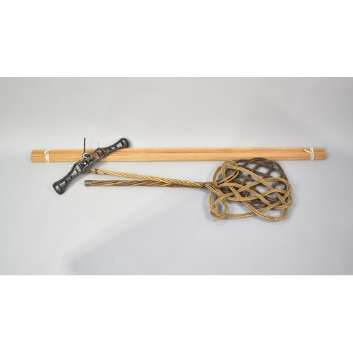 A Reproduction Clothes Airing Ceiling Rack, (No Ropes) and Two Vintage ...