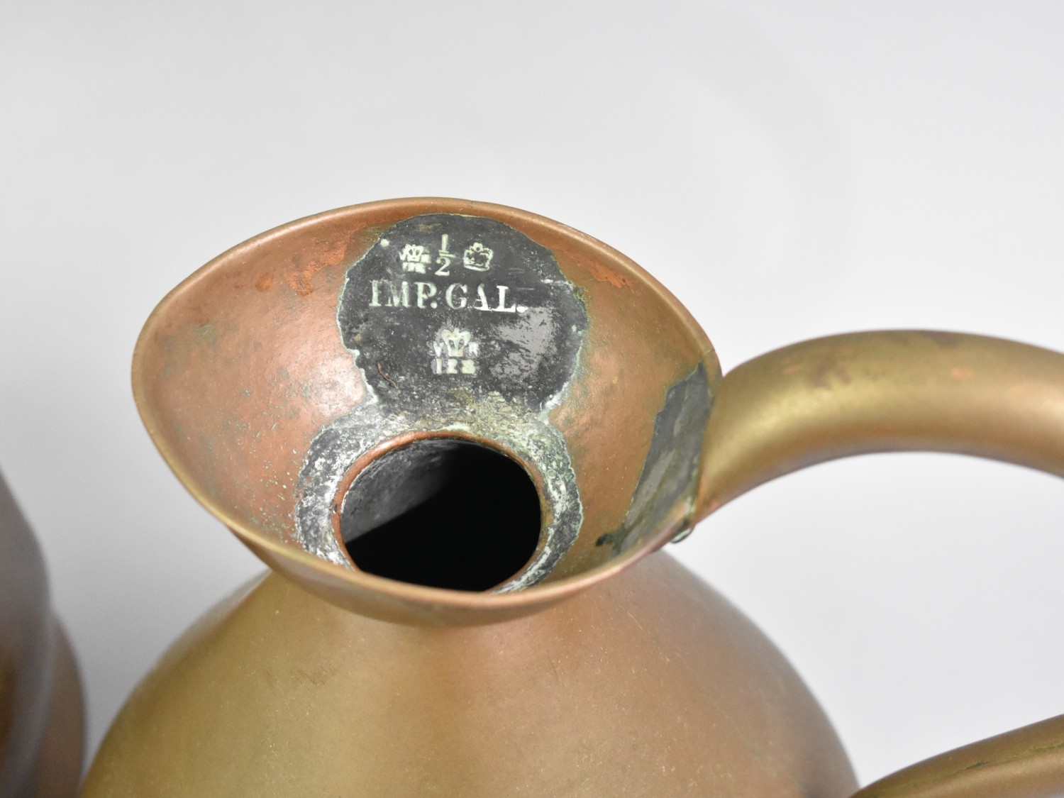 Two Victorian Copper Measuring Jugs, One Stamped for D Glegg, Montrose