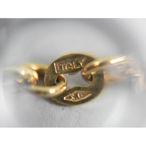 16 - A 9ct Gold Italian Fancy Link Bracelet with T-Bar and Hoop Clasp, Stamped Italy, 9k, 4gms, 19.5cms L... 