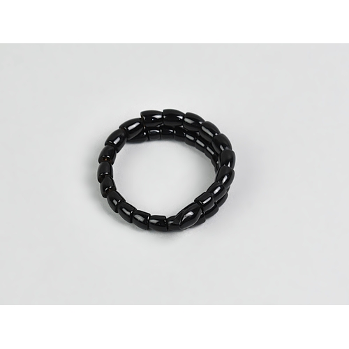 42 - An Unusual Victorian Mourning Bracelet in the Form of a Coiled Snake, Modelled with Mouth Open and H... 