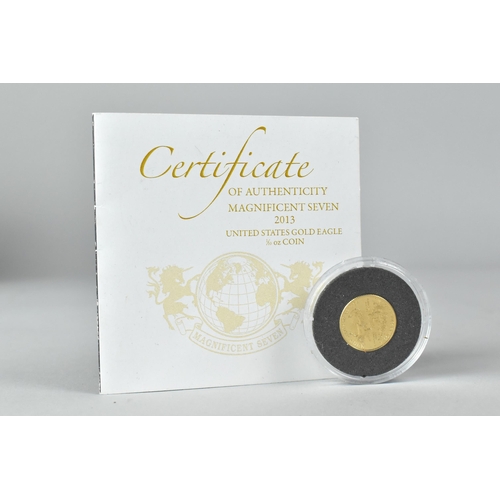 A Commemorative Gold Coin - United States of America 1/10oz Fine Gold 5 ...