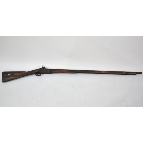 A Single Barrel Percussion Cap Rifle, Wooden Stock Dated 1796, For ...