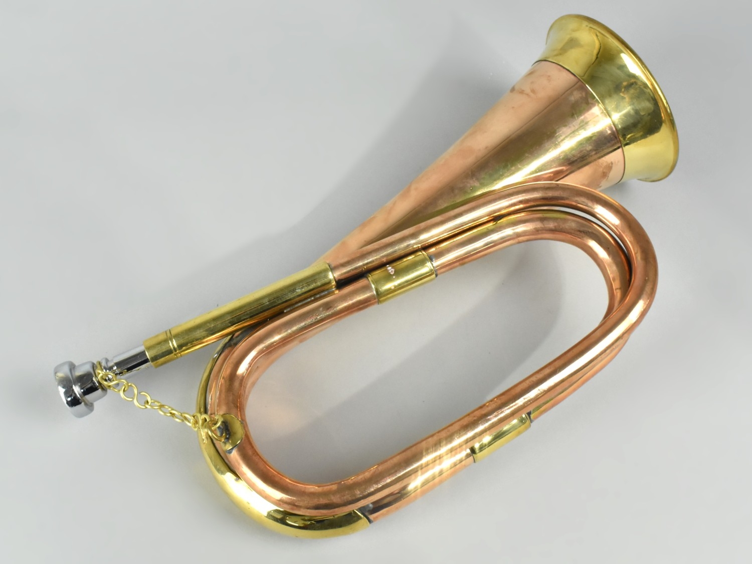 A Highly Polished Copper and Brass Military Style Bugle