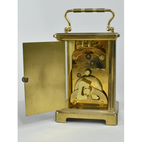 41 - A Late 20th Century French Brass Carriage Clock by Bayard, Eight Day Movement, 14cms High, Movement ... 