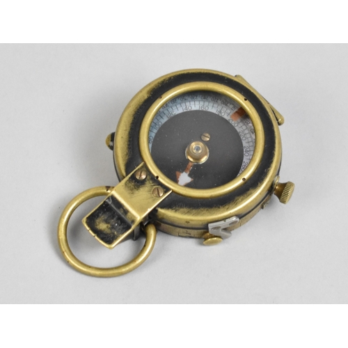 A WWI Period Brass Prismatic Marching Compass with War Department Stamp ...
