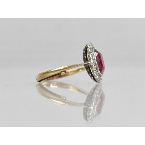 A Vintage 9ct Gold and Silver Mounted Paste Set Dress Ring, White Metal ...