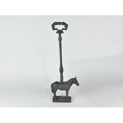 1 - A Reproduction Georgian Style Cast Iron Door Porter in the Form of a Pit Pony, 52cms High