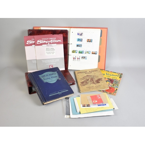 240 - A Collection of Four Vintage School Boy Stamp Albums together with Other Philatelic Accessories