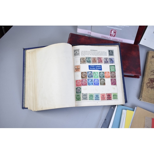 240 - A Collection of Four Vintage School Boy Stamp Albums together with Other Philatelic Accessories