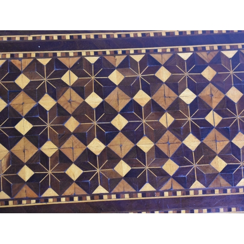 33 - A Nice Quality Portuguese Madeiran Sewing Box with Inlaid Parquetry Hinged Lid to Fitted Inner Remov... 