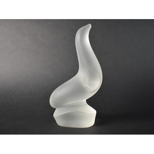 33 - An Art Deco Style Frosted Glass Effect Study of a Seal, 20.5cms High