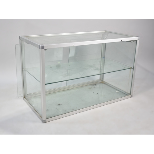 449 - A Glazed Shop Cabinet, Previously Illuminated but requires New Fittings and without Key, 80cms by 40... 