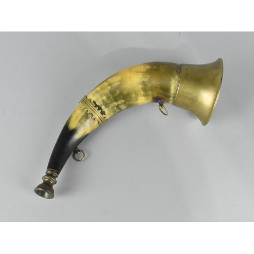 49 - A Late 19th/Early 20th Century Horn with Monogrammed Shield 