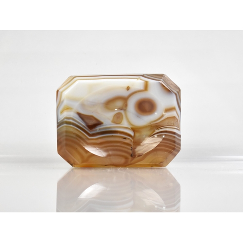 17 - A Small Vide Poche in Polished Banded Agate, 65x4.5cms