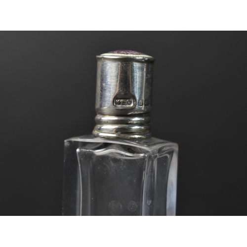 23 - A Pair of George V Silver and Enamel Scent Bottles, Hallmark Birmingham 1914