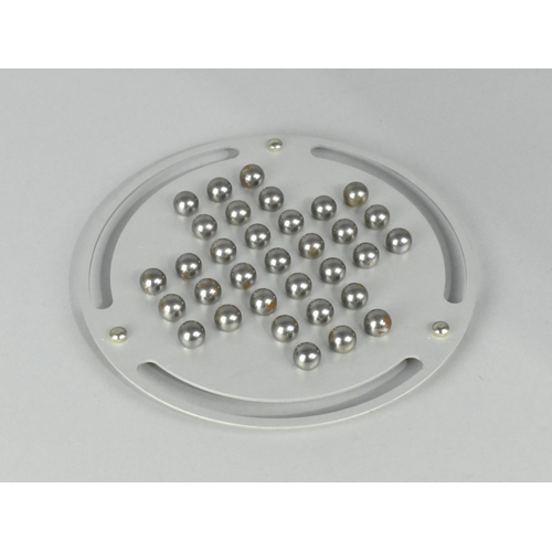 38 - A Modern Metal Solitaire Game, 19cms Diameter