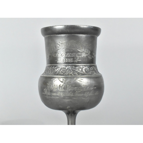 39 - A Victorian Silver Plated Athletics Trophy, The Green Steeple Chase 1895, Together with a Silver Pla... 