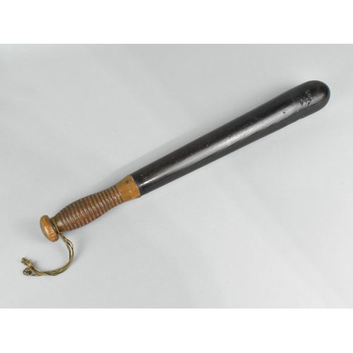 4 - An Edwardian Turned Wooden Truncheon, 44cms Long
