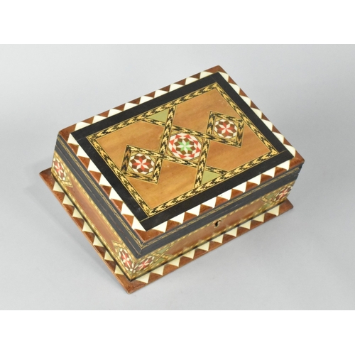 51 - A Small Inlaid Vizagapatam Type Box, 19cms Wide