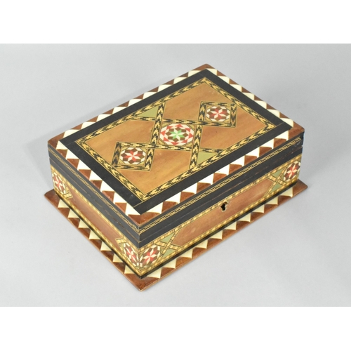 51 - A Small Inlaid Vizagapatam Type Box, 19cms Wide