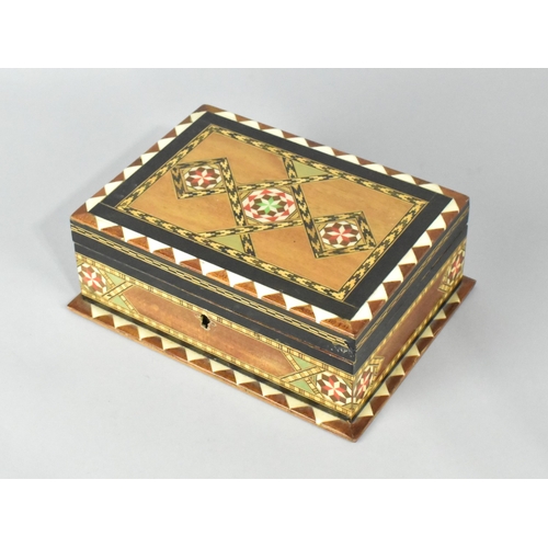 51 - A Small Inlaid Vizagapatam Type Box, 19cms Wide