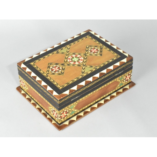 51 - A Small Inlaid Vizagapatam Type Box, 19cms Wide