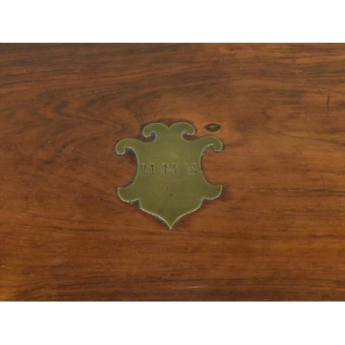 9 - A 19th Century Crossbanded Walnut Writing Slope with Fitted Interior, 46cms Wide