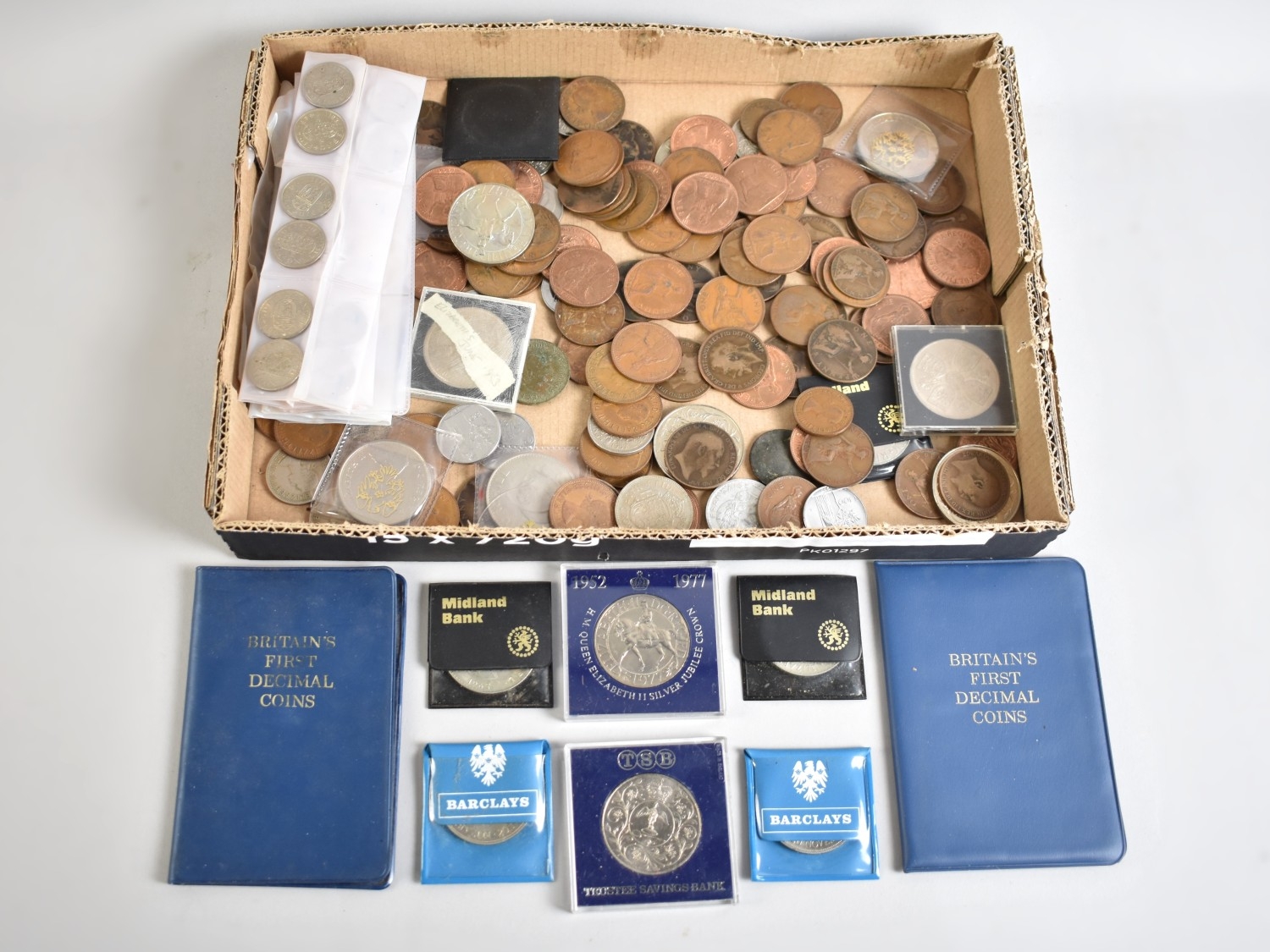 A Collection of Various British Coins, Crowns and Coin Sets