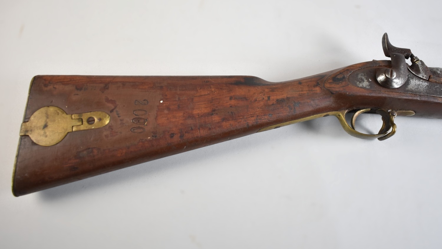A 19th Century Indian Percussion Cap Musket with Brass Banding and ...