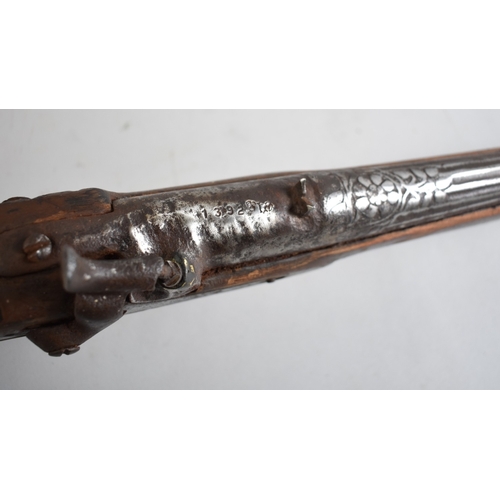 A 19th Century Indian Percussion Cap Musket with Brass Banding and ...